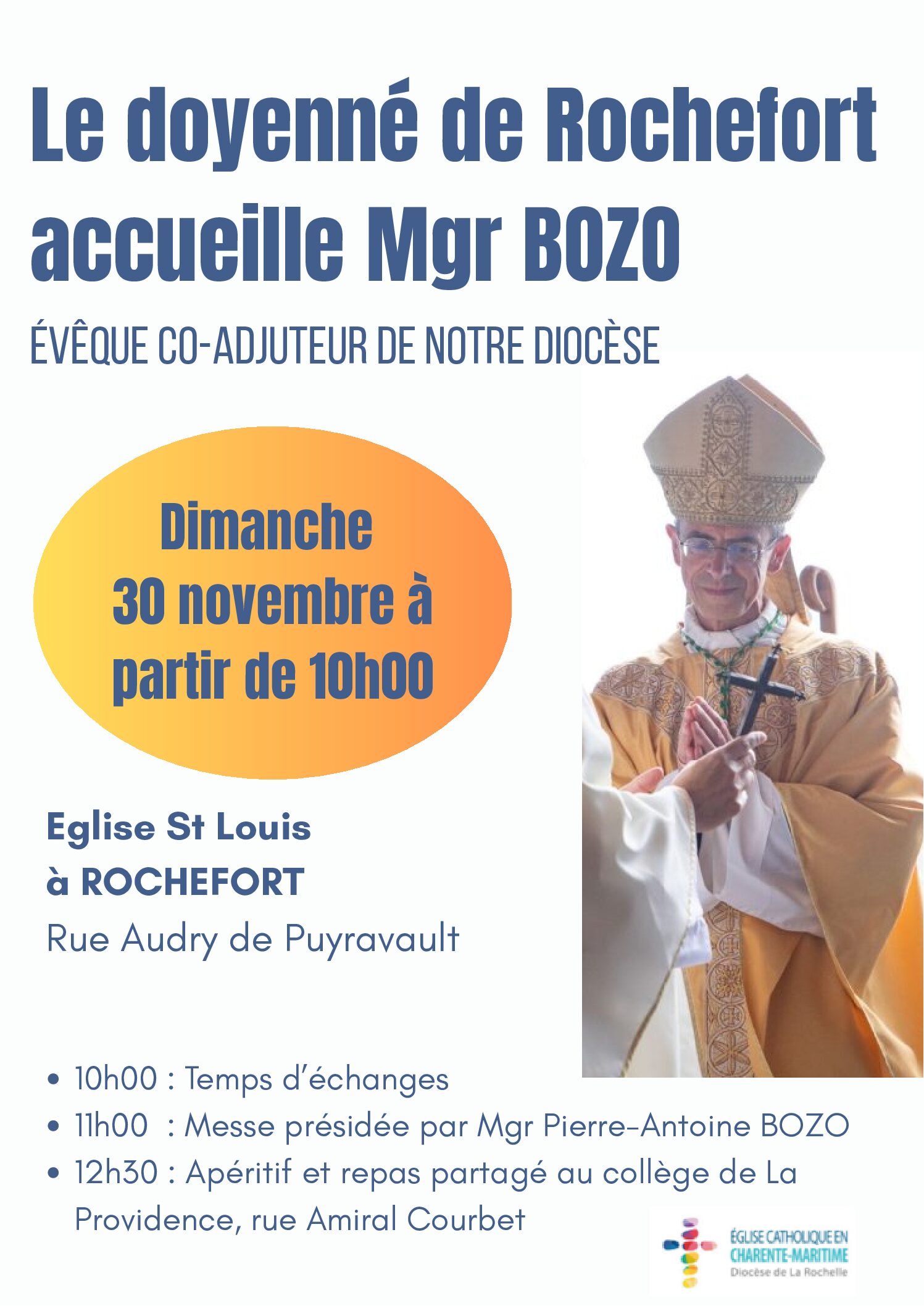 Un évènement exceptionnel pour notre paroisse : accueil de Mgr Pierre-Antoine Bobo